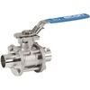 Ball valve Type: 7641 Stainless steel/TFM 1600/FPM (FKM) Full bore Handle 400 PSI WOG Butt welded loose end EN ISO 1127-1 13.5mmx1.6mm 1/4" (8)